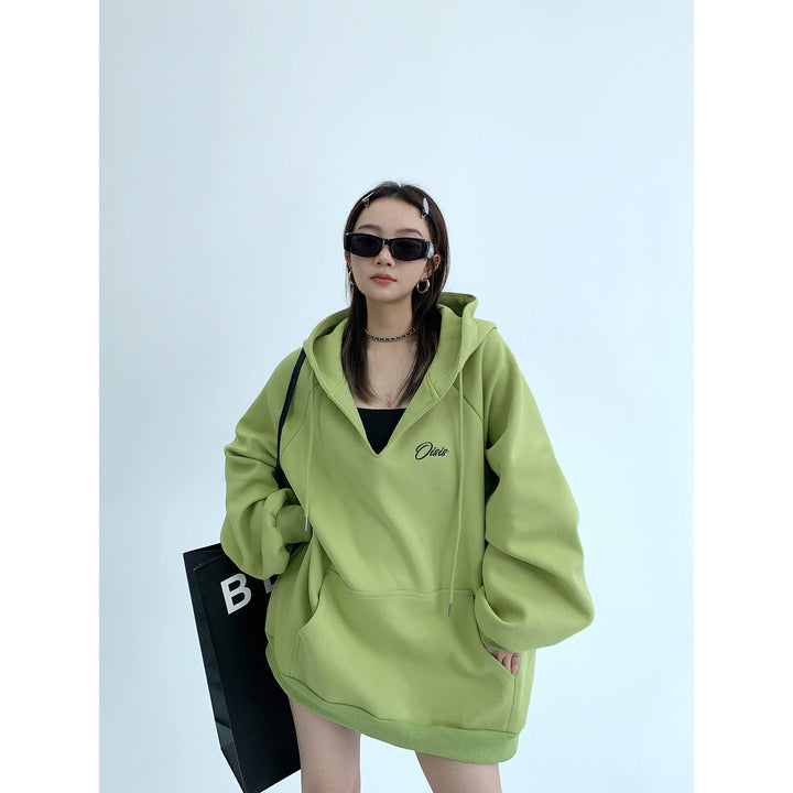 Oversized Pocket Hooded Sweatshirt