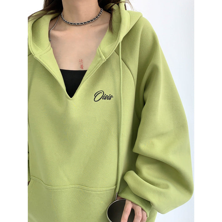 Oversized Pocket Hooded Sweatshirt