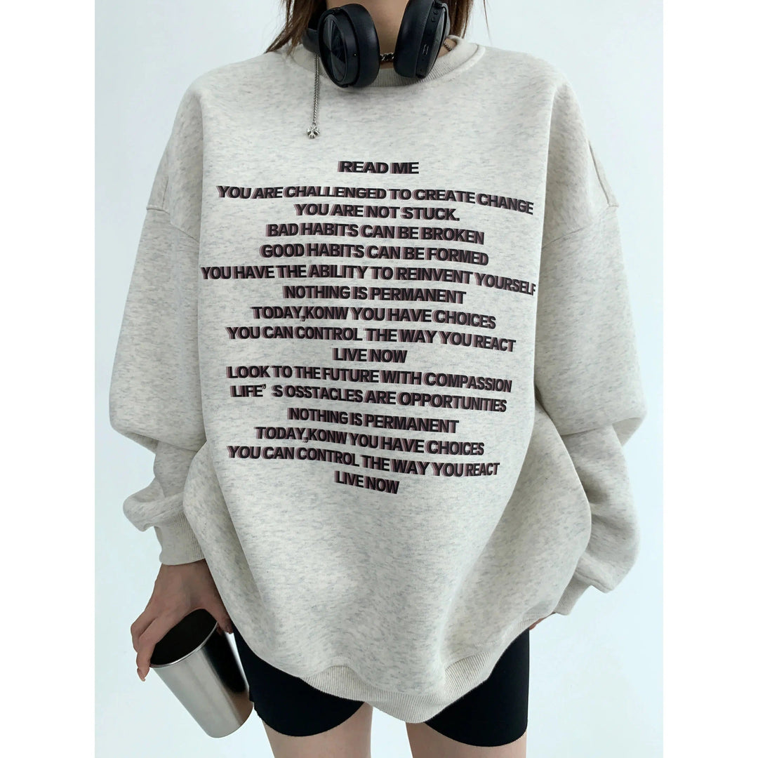 Oversized Printed Hoodie