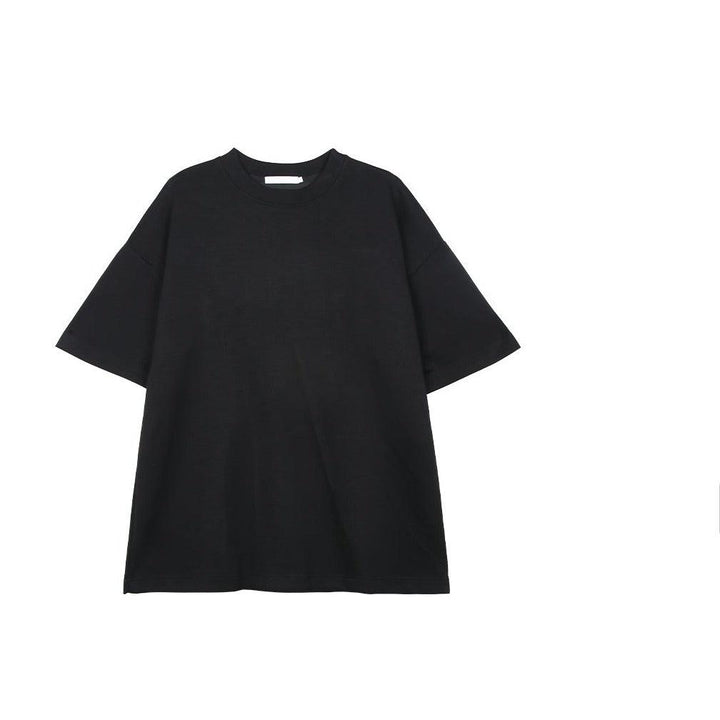 Oversized Round Neck Drape Short-sleeved T-shirt