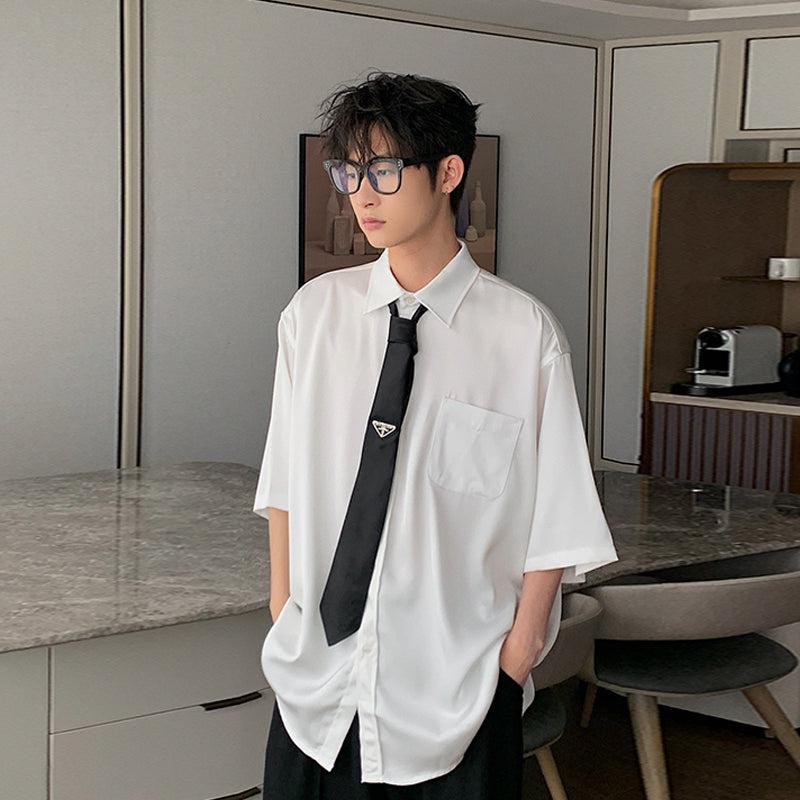 Oversized Silk Shirt (no tie)