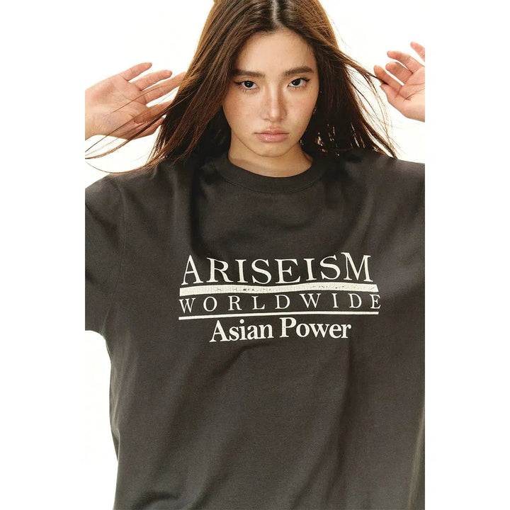 Oversized Statement T-Shirt with Bold Typography Print