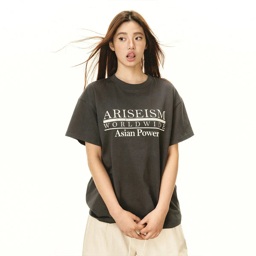 Oversized Statement T-Shirt with Bold Typography Print