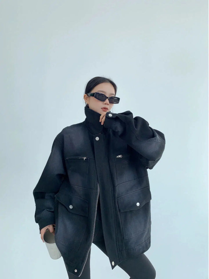 Oversized Pockets Coat