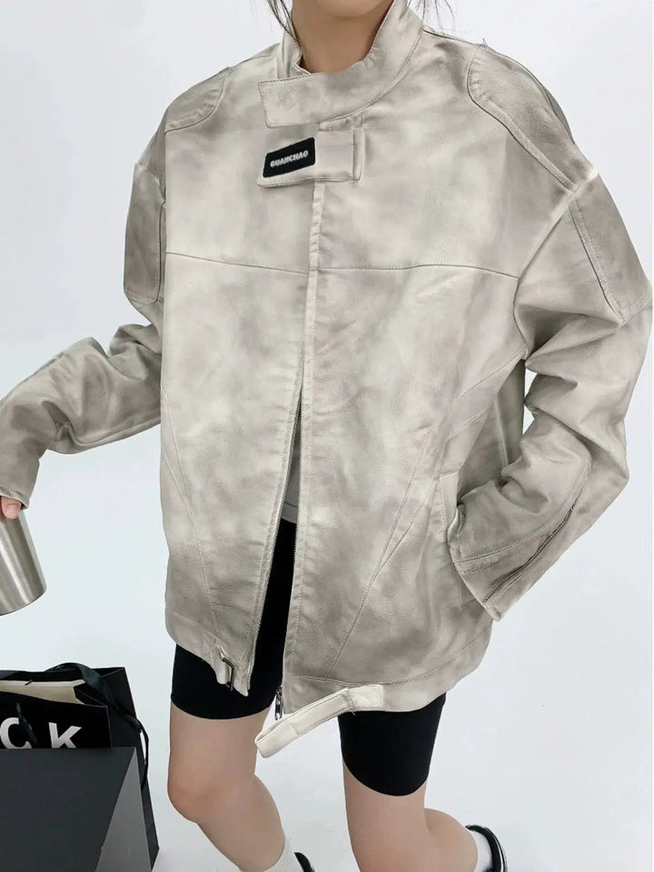 Oversized Faux Leather Coat