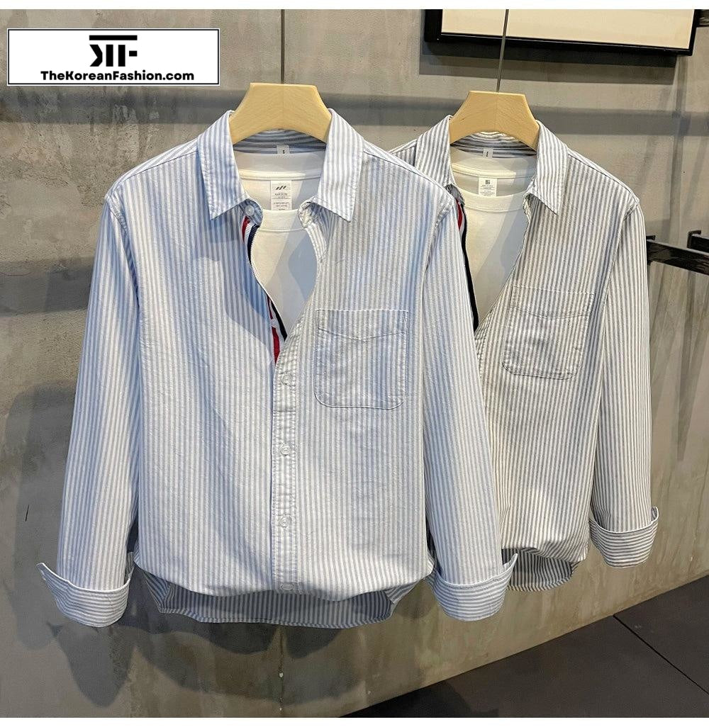 Oxford Button Down Stripe Shirts