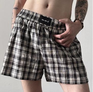 Pajamas Layered Plaid Shorts