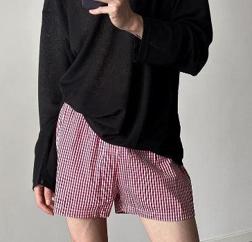 Pajamas Layered Plaid Shorts