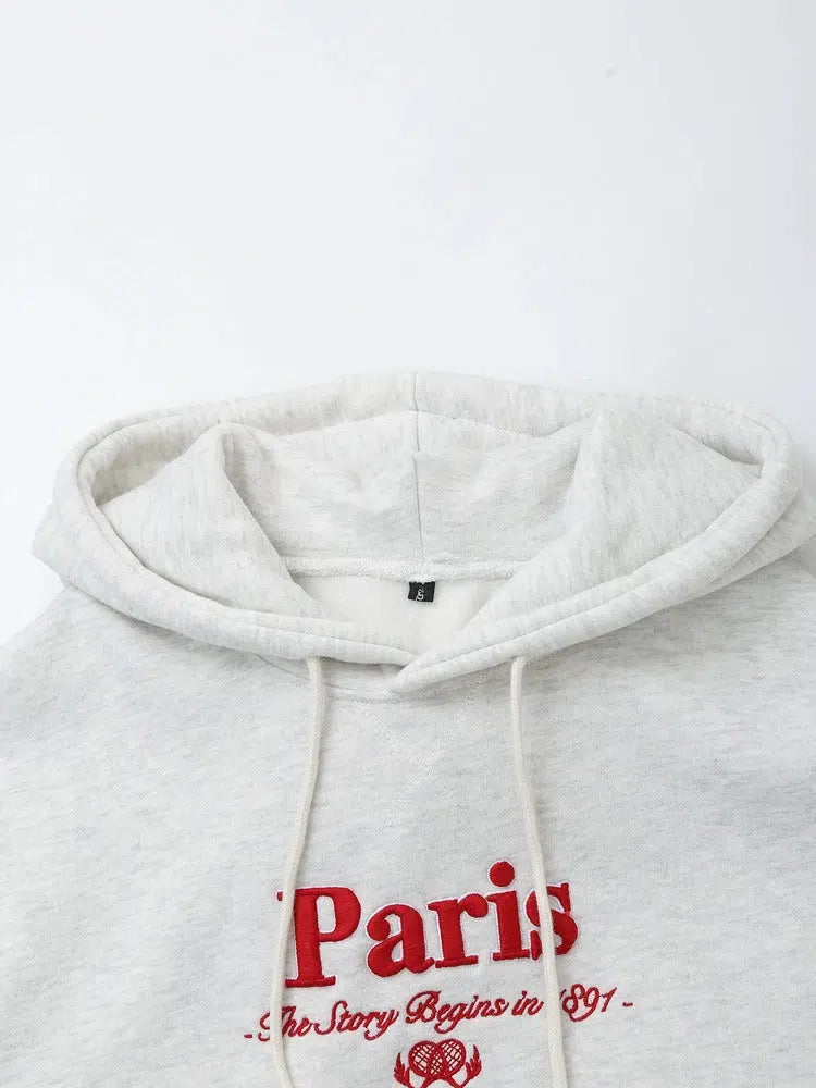 Paris Print Hoodie Pants Fashion Set