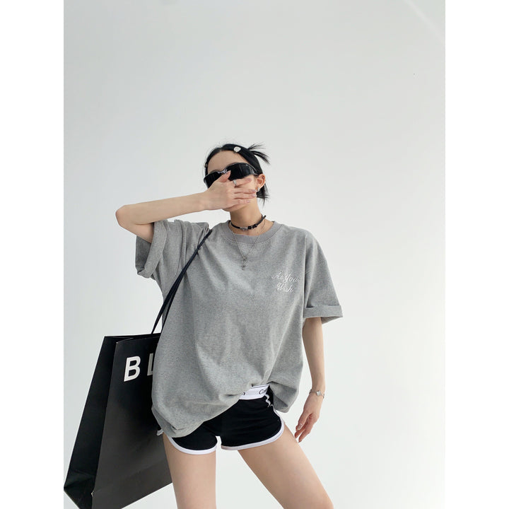 Peal Letter Graphic Oversized T-Shirt