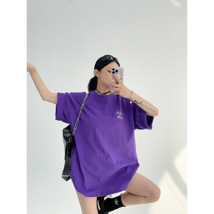 Peal Letter Graphic Oversized T-Shirt