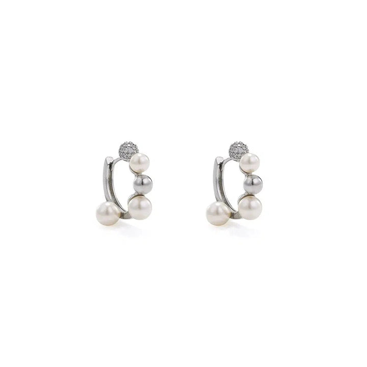 Pearl Circle Earrings