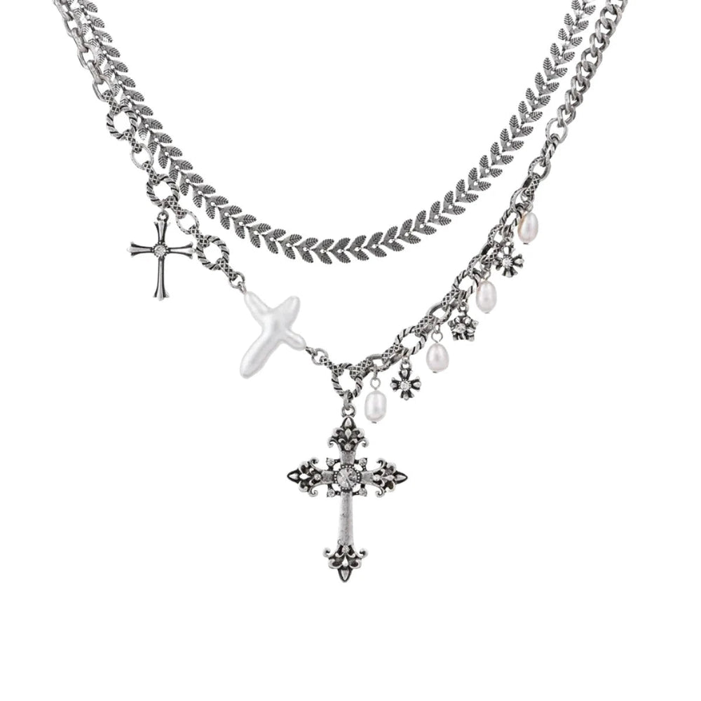 Pearl Cross Necklace