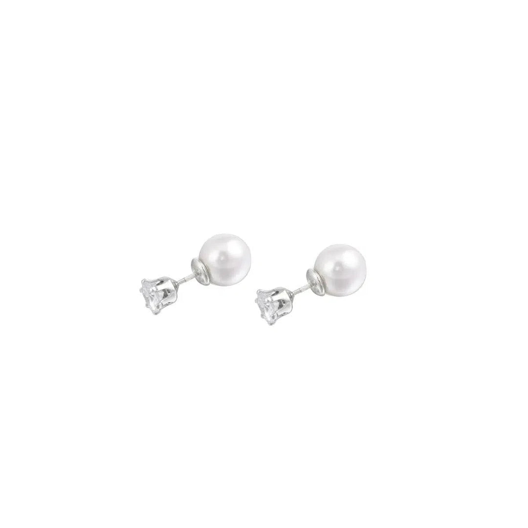 Pearl Half Circle Earrings