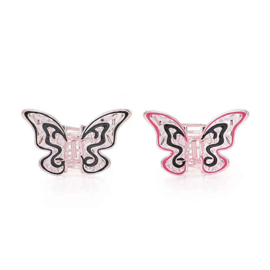 Pink Butterfly Hair Clip