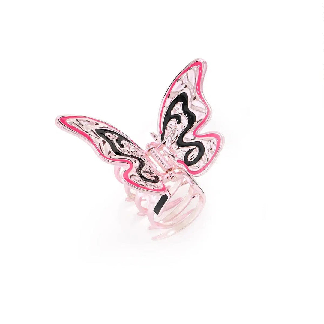 Pink Butterfly Hair Clip