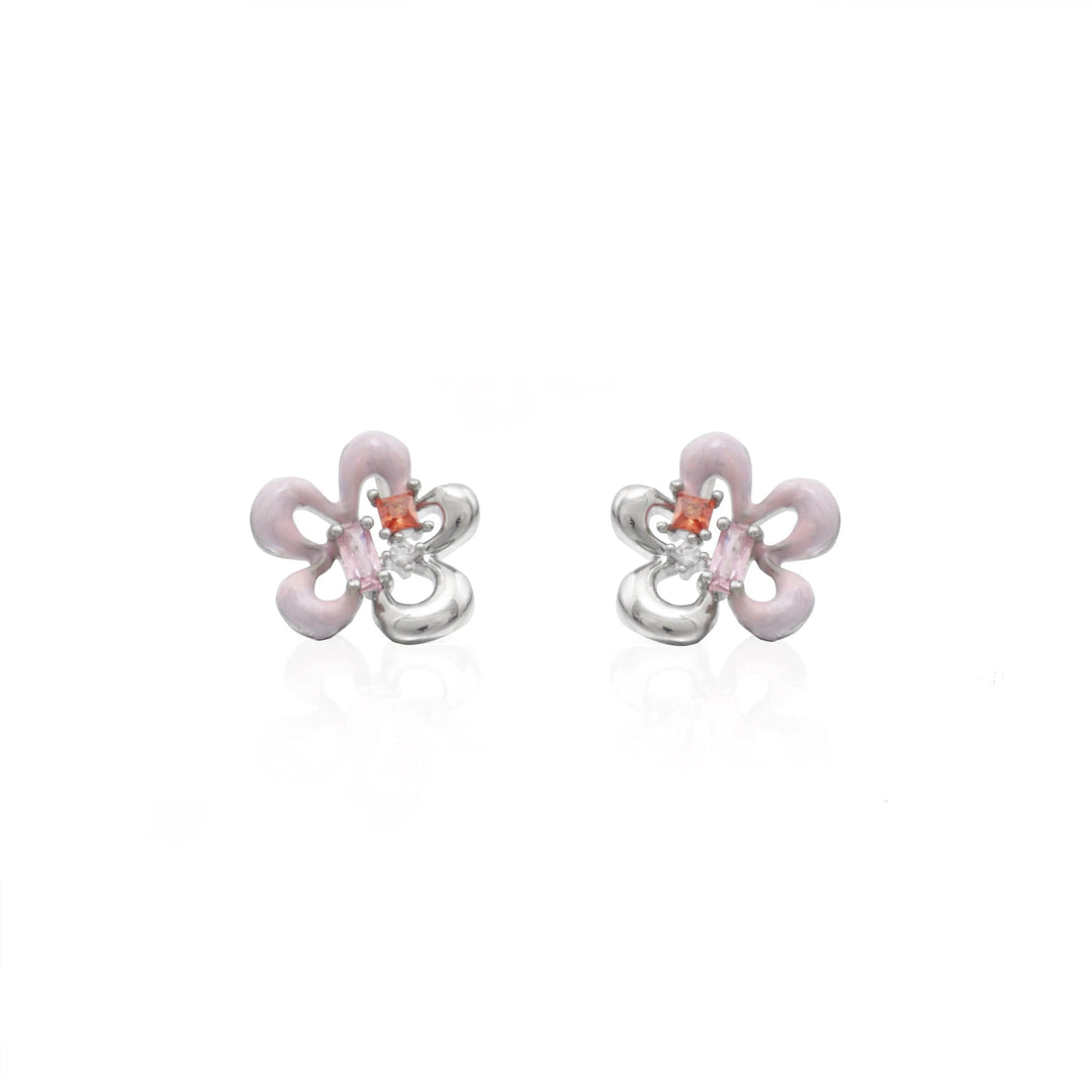 Pink Flower Earrings