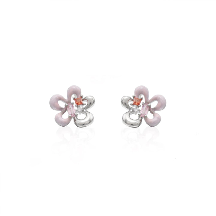 Pink Flower Earrings