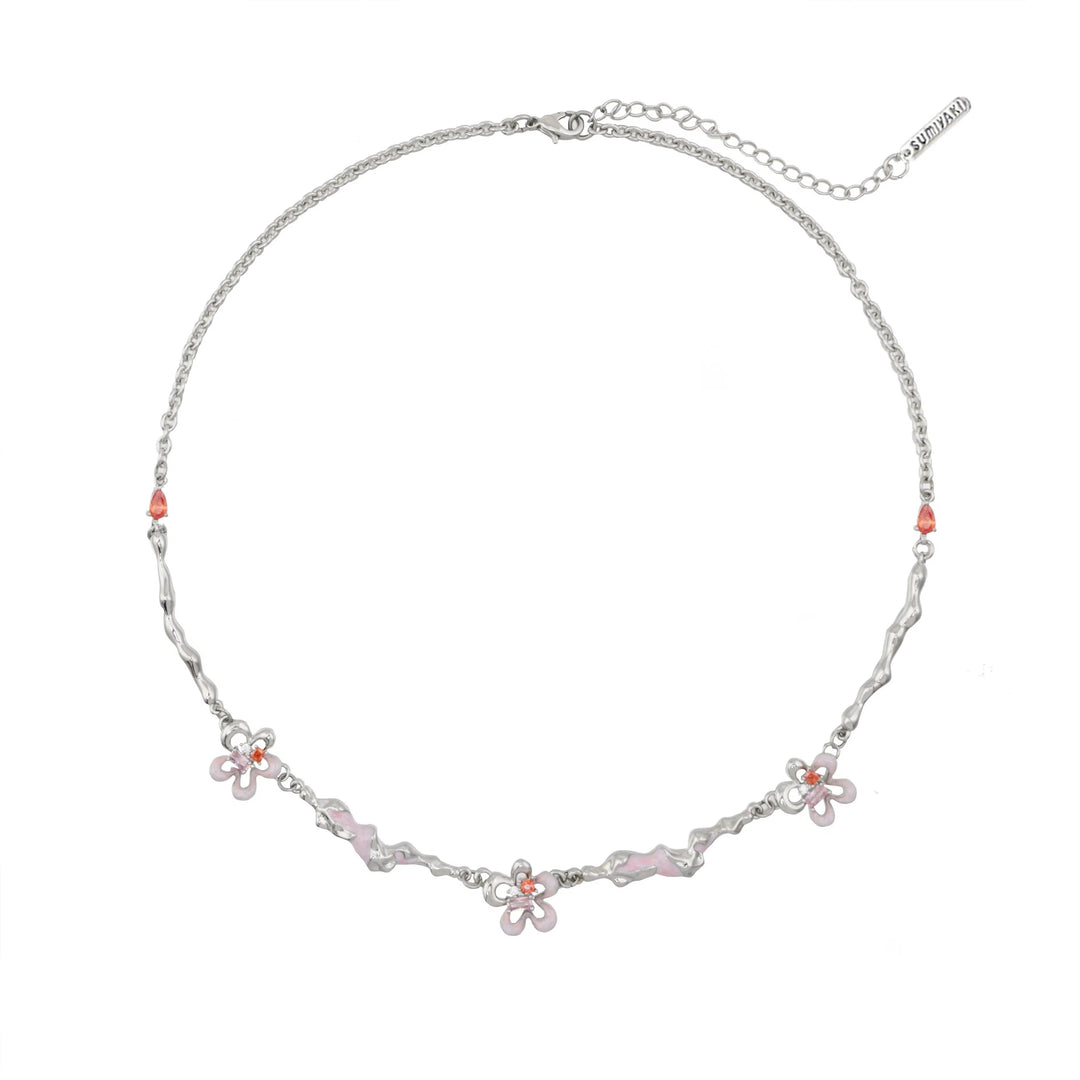 Pink Flower Necklace