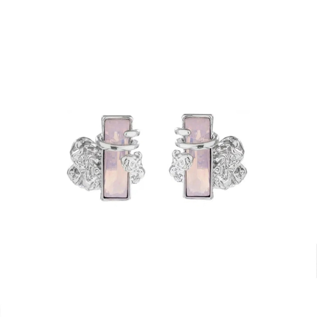 Pink Zircon Earrings