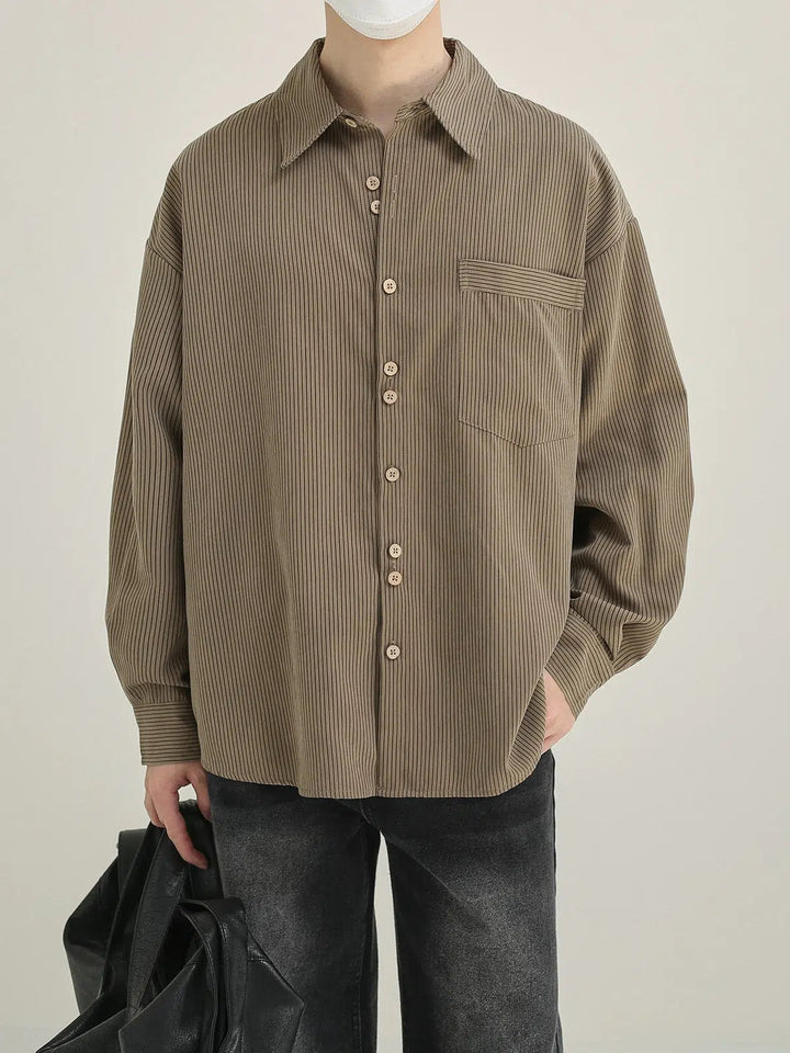 Pinstripe Long-sleeved Shirt