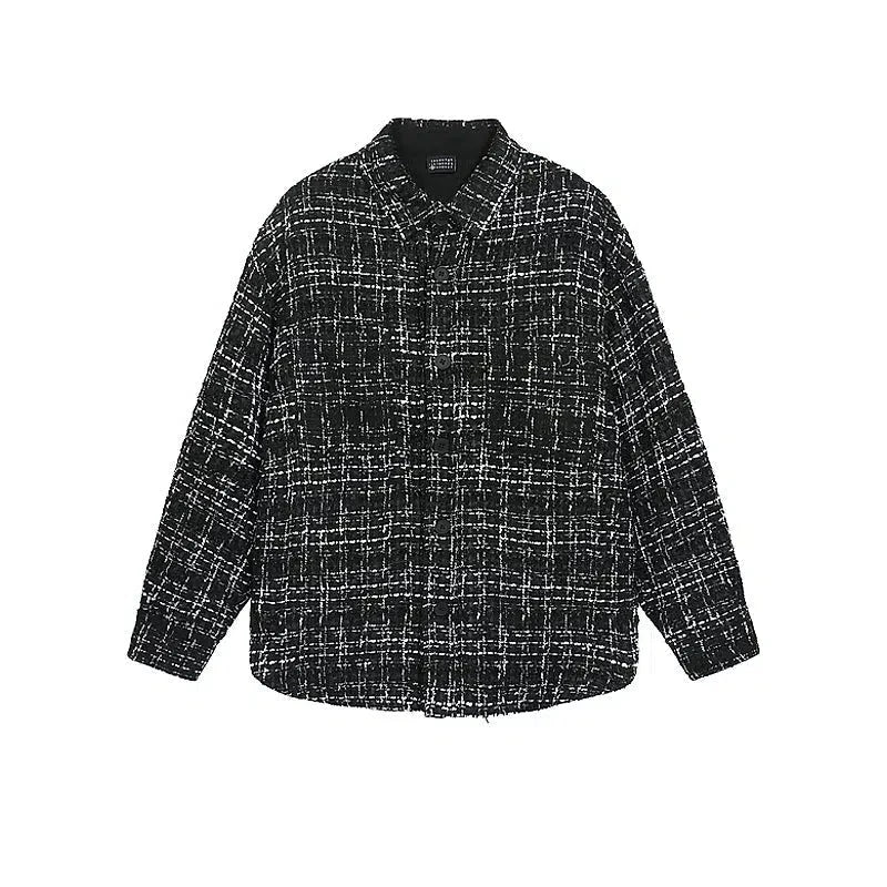 Plaid Button-Up Jacket