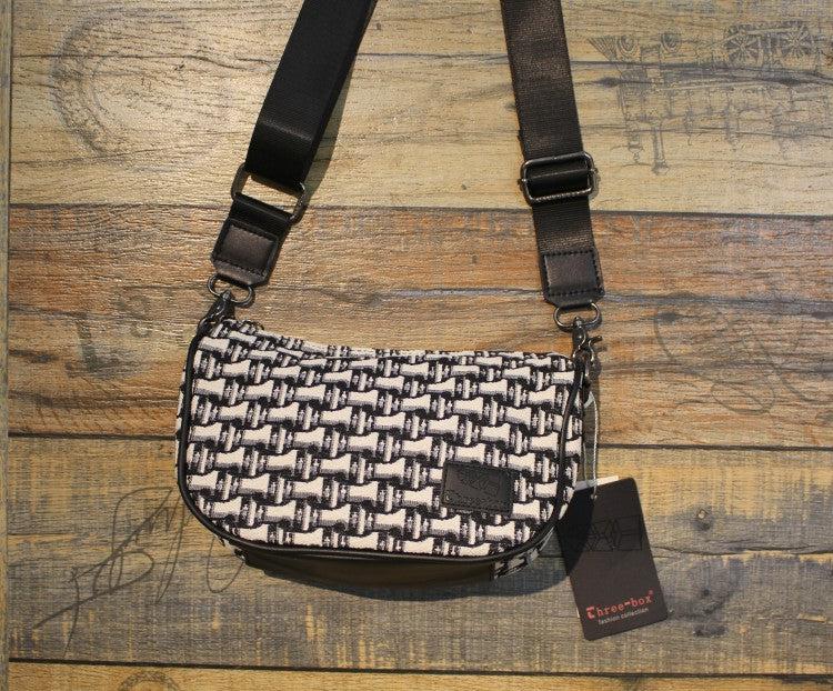 Plaid Canvas Crossbody Bag