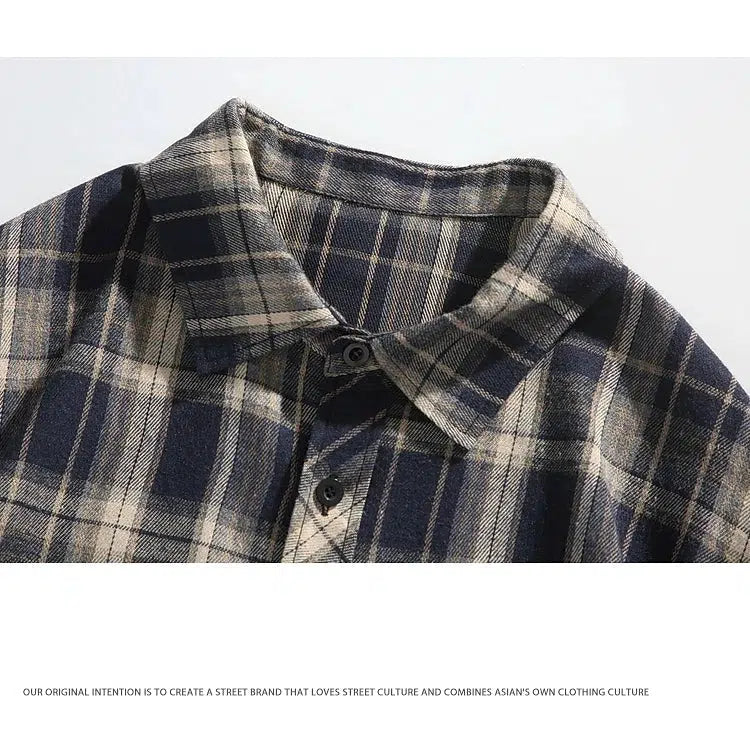 Plaid Long Sleeve Button-Up Shirt