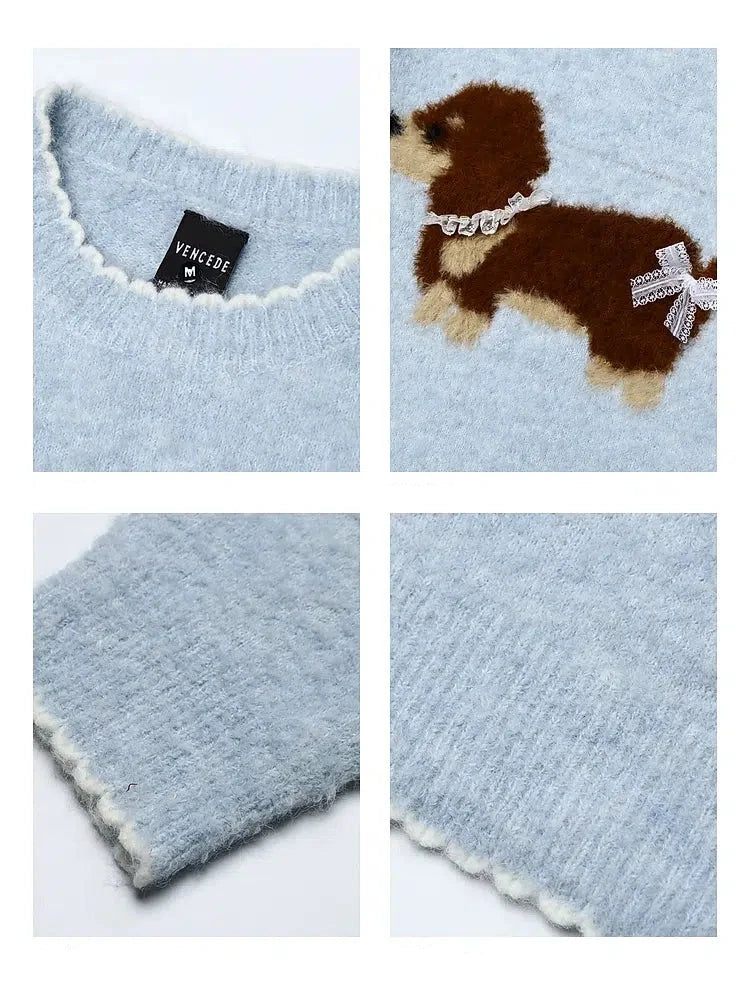 Playful Puppy Knit Sweater