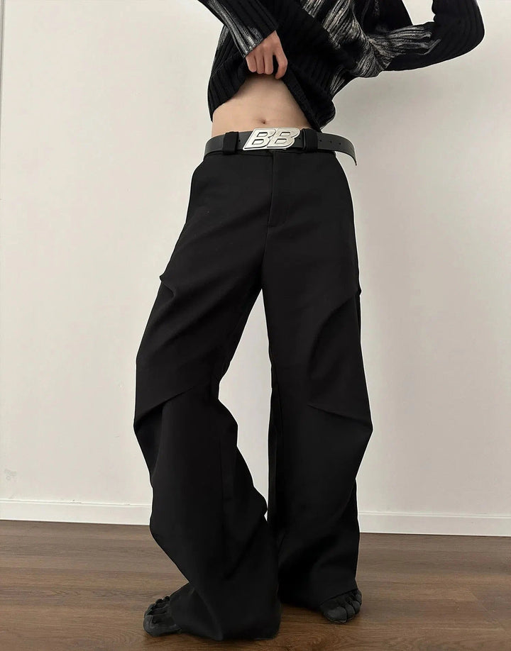 Pleated Wide-Leg Pants