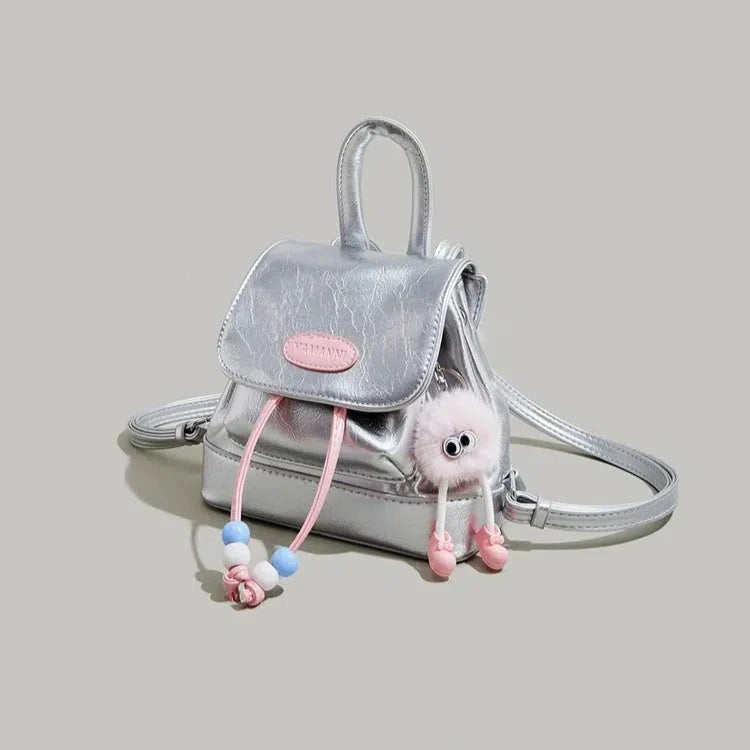 Plush Charm Mini Fashion Backpack