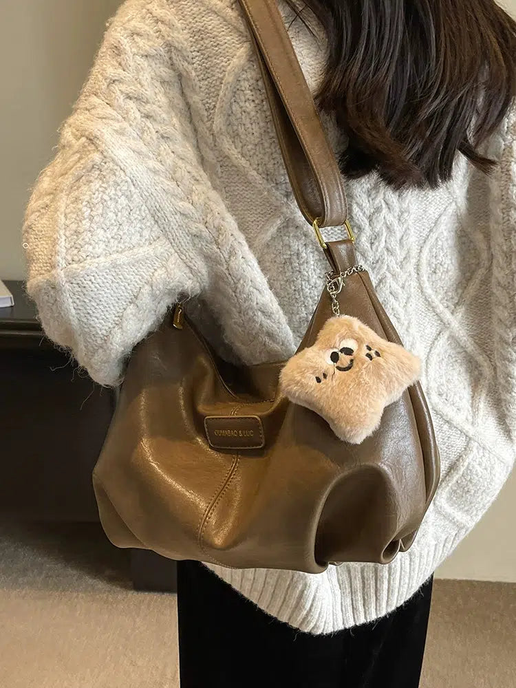 Plush Charm Slouchy Shoulder Bag