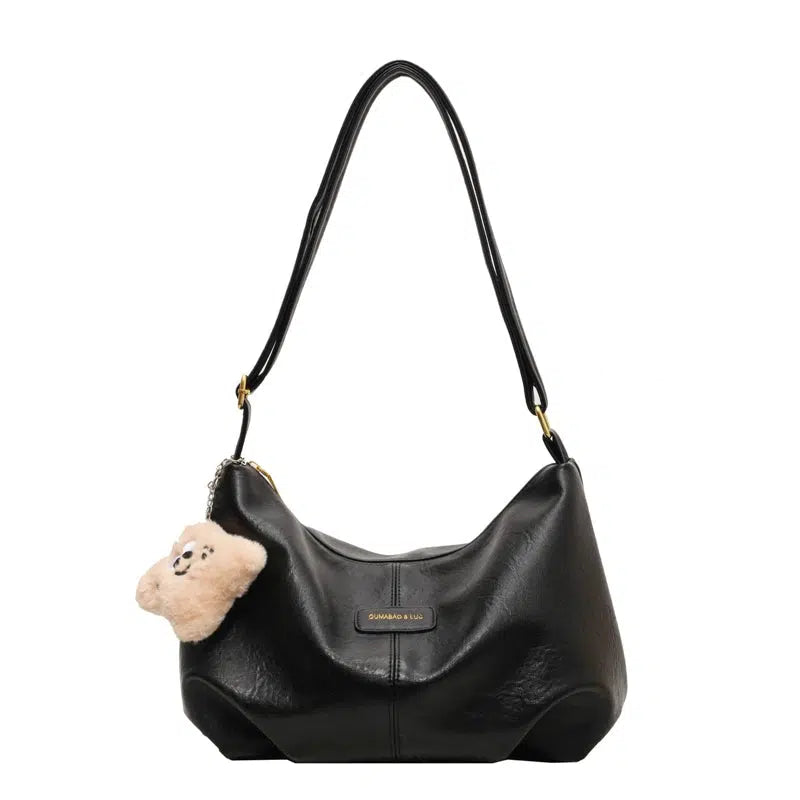 Plush Charm Slouchy Shoulder Bag