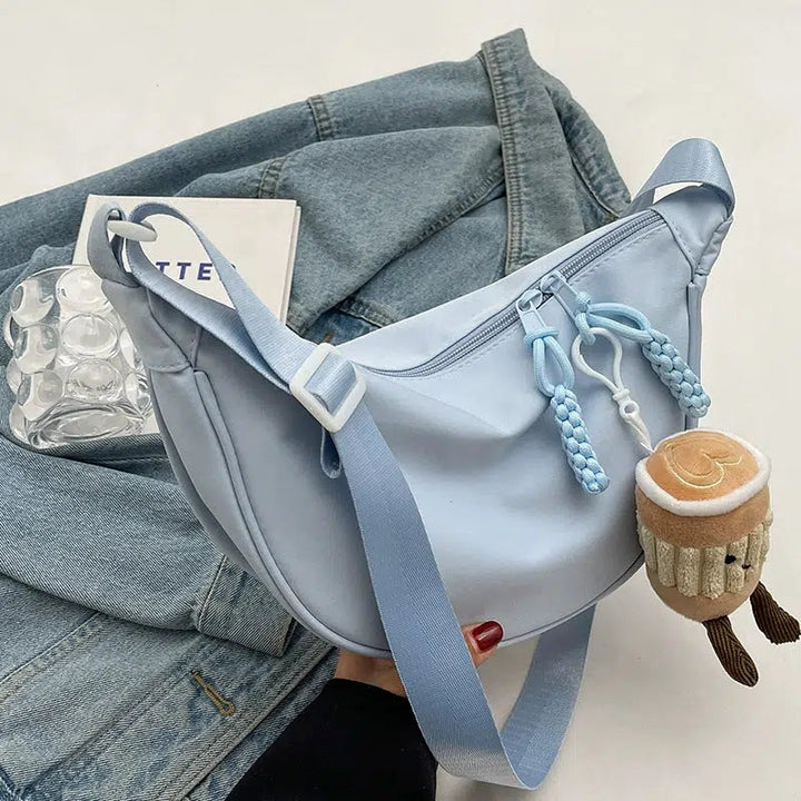 Plush Keychain Crossbody Bag