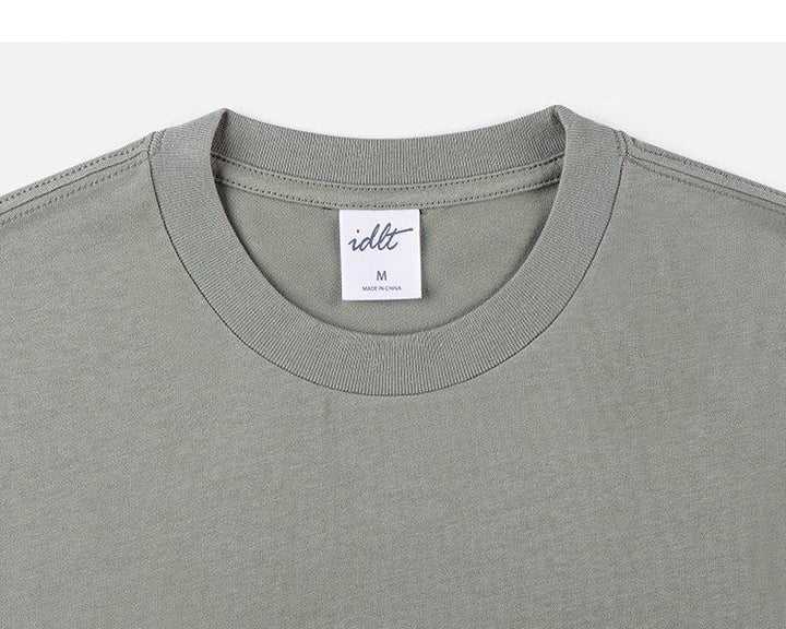 Pocket Logo Embroidered Round Neck T-Shirt