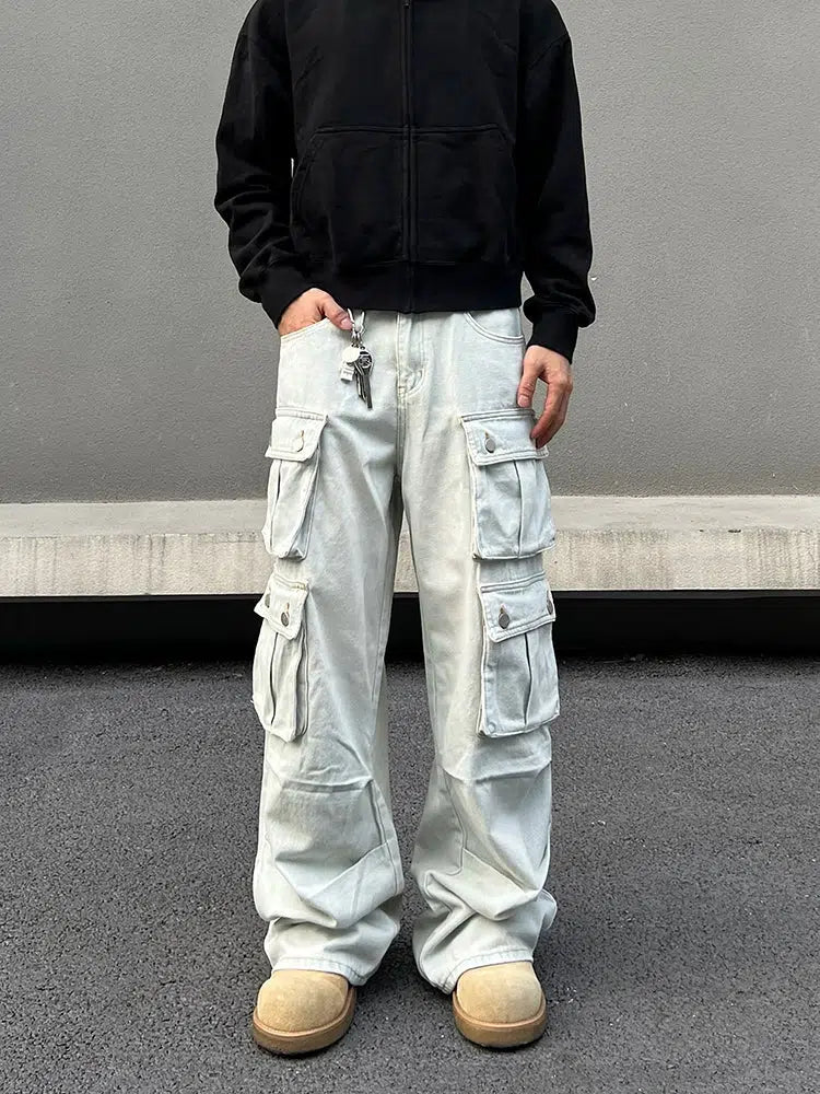 Pockets Baggy Cargo Pants