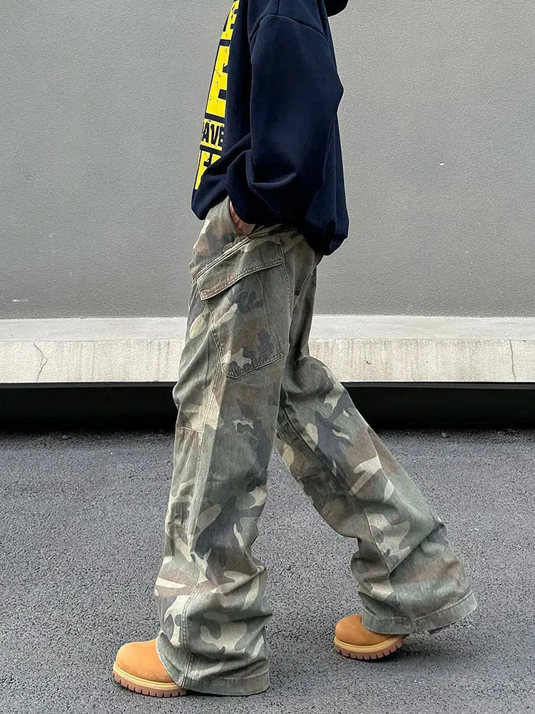 Pockets Camouflage Cargo Pants