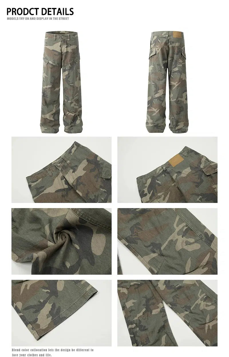 Pockets Camouflage Cargo Pants