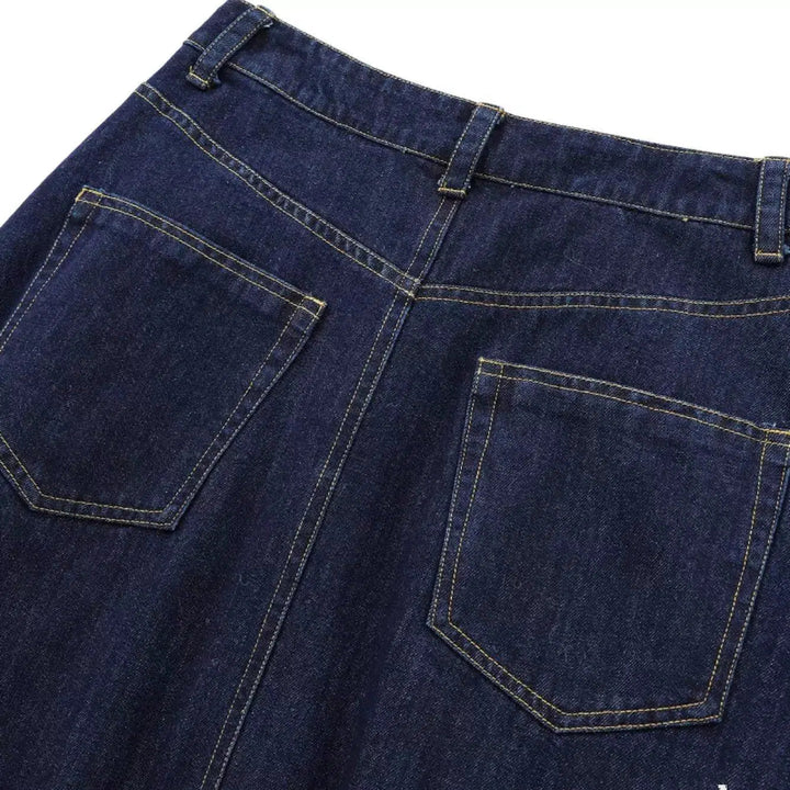 Pockets Denim A-Line Skirt