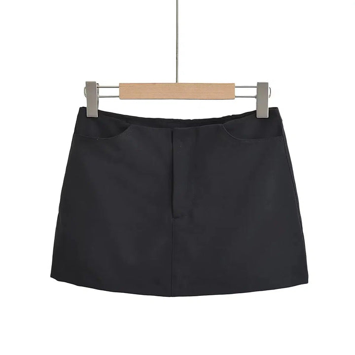 Pockets Low-Waist Mini Skirt