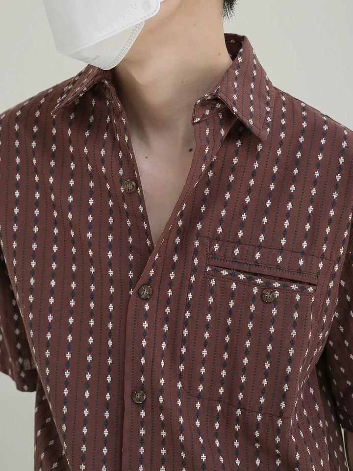 Polka Dot Button-Down Shirt