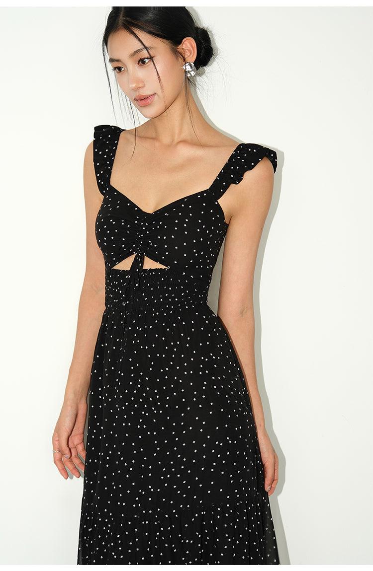 Polka Dot Hollow Vest Dress