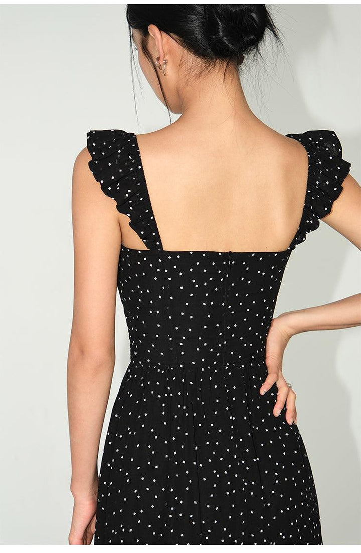 Polka Dot Hollow Vest Dress