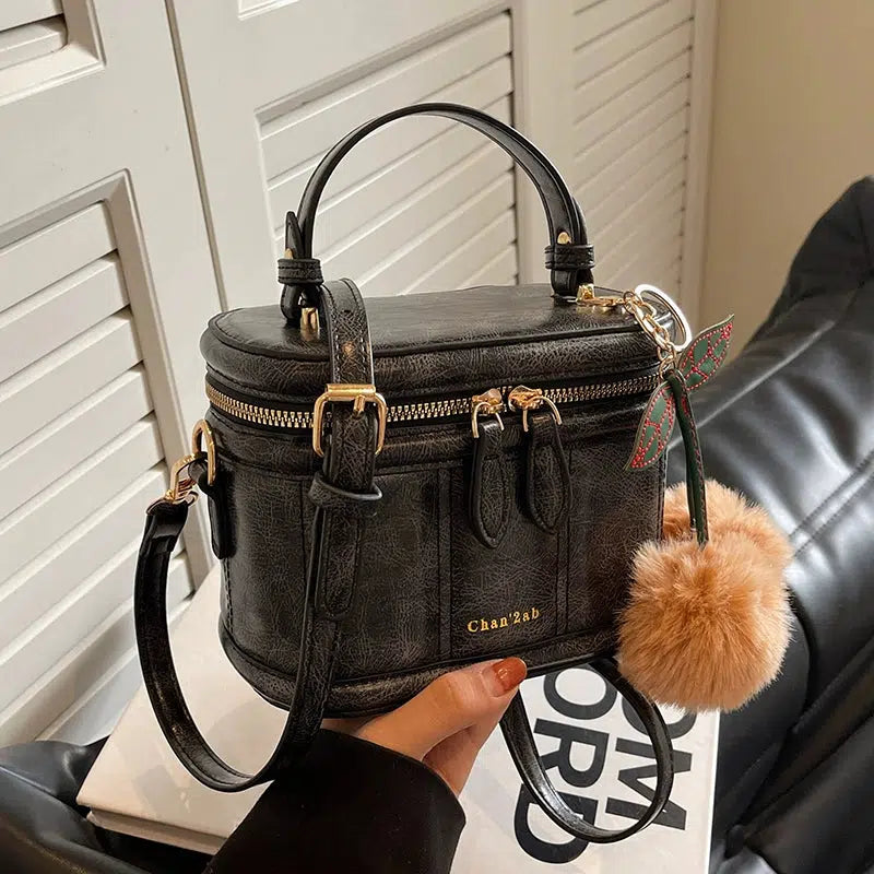 Portable Bucket Shaped Crossbody Bag