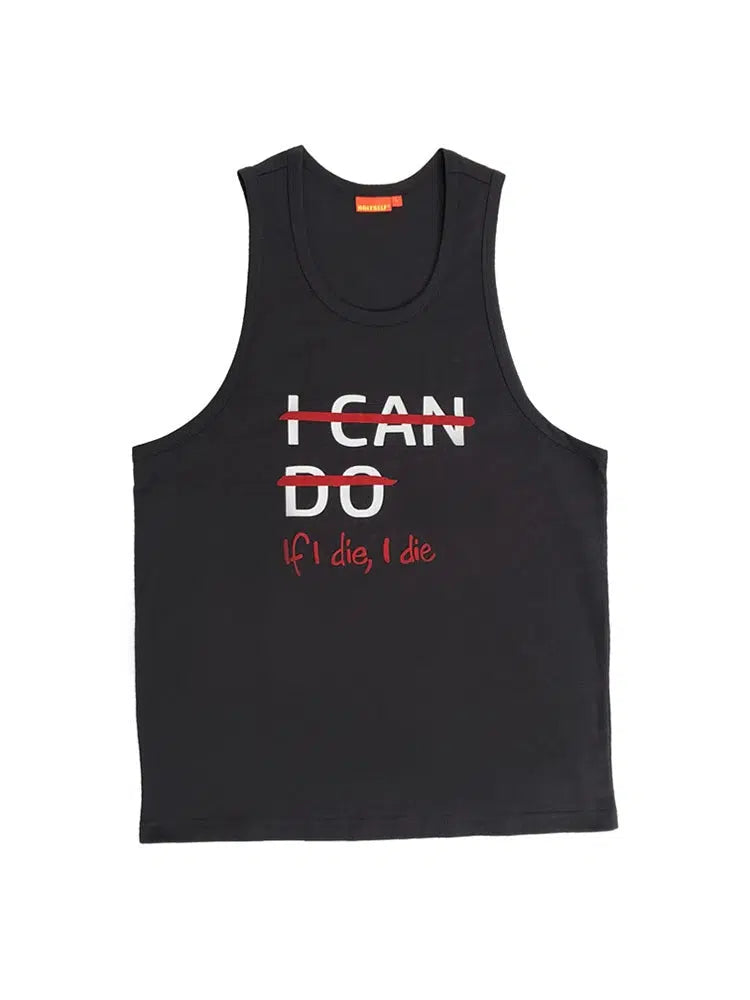 Printed Slogan Fitness Motivational Vest