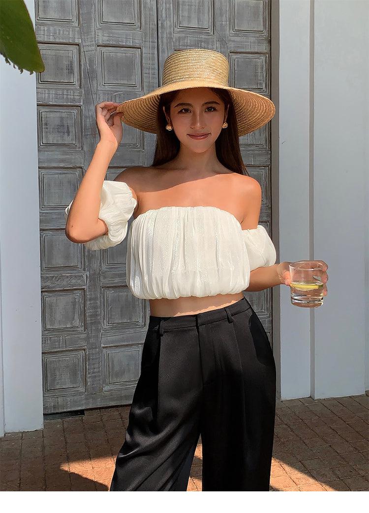 Puff Sleeve Tube Top