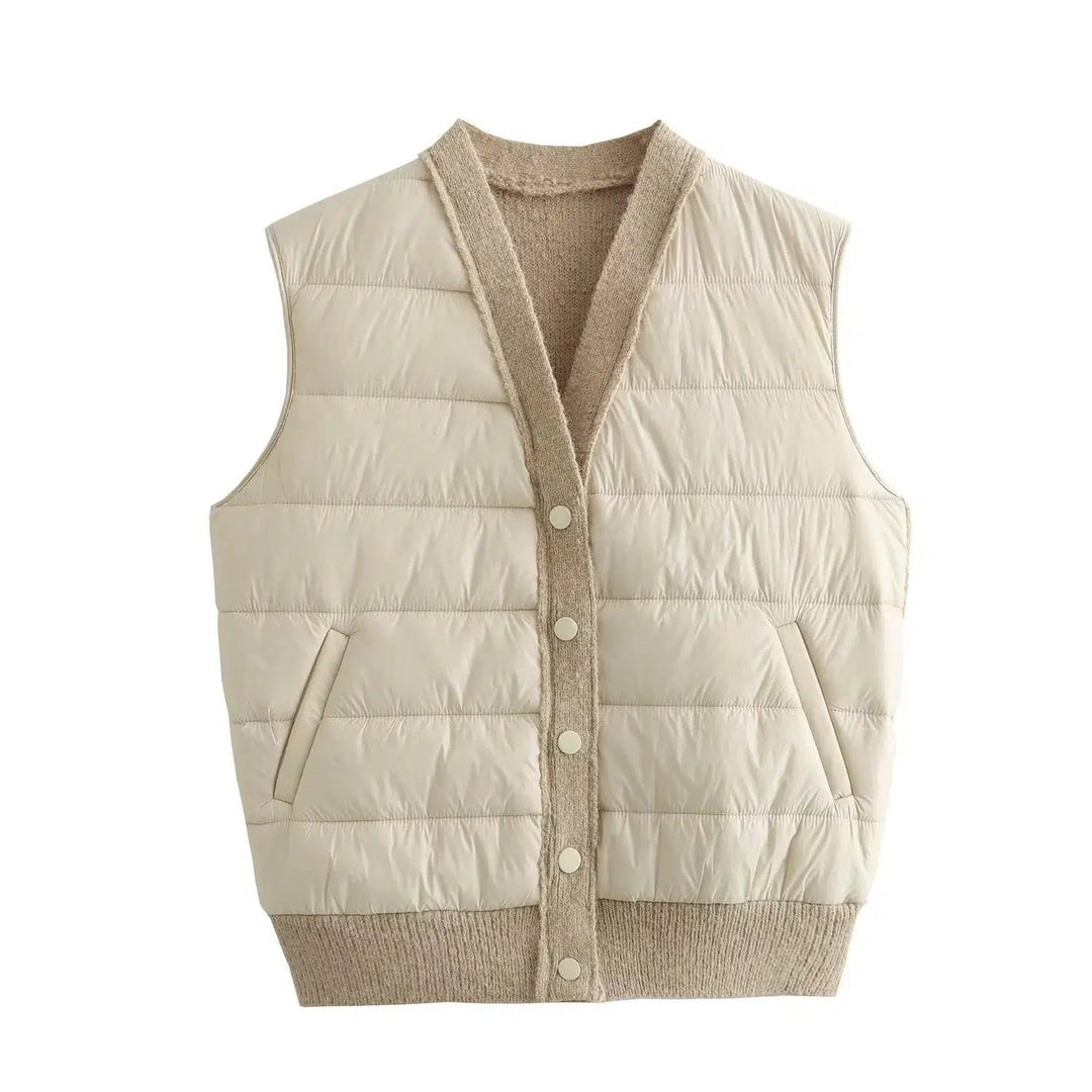 Puffer Button-Up Vest