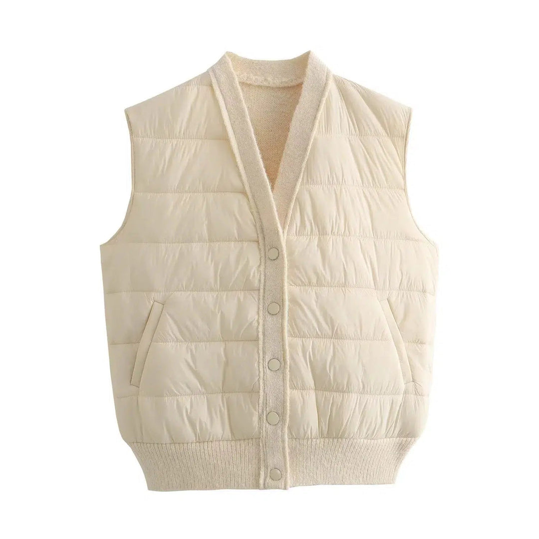 Puffer Button-Up Vest