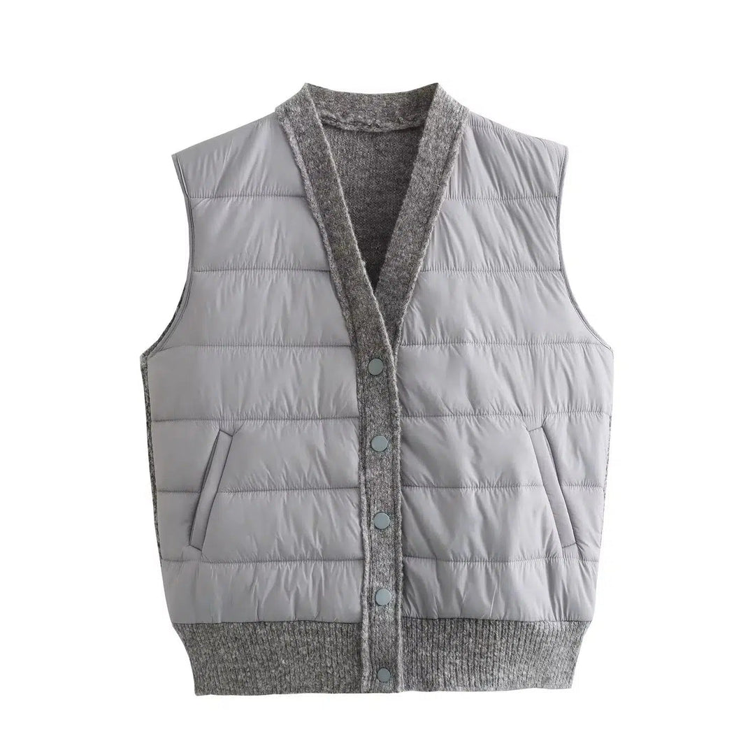 Puffer Button-Up Vest