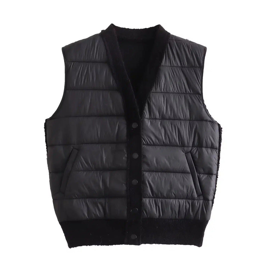 Puffer Button-Up Vest